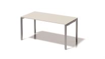 BISLEY Cito Schreibtisch BxTxH 1600x800x650-850 mm, Dekor grauweiß, Gestell silber, DUH1608GW355
