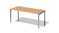 BISLEY Cito Schreibtisch BxTxH 1800x800x650-850 mm, Dekor buche, Gestell silber, DUH1808BC355