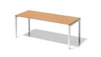 BISLEY Cito Schreibtisch BxTxH 2000x800x650-850 mm, Dekor buche, Gestell verkehrsweiß, DUH2008BC396