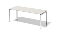 BISLEY Cito Schreibtisch BxTxH 2000x800x650-850 mm, Dekor grauweiß, Gestell verkehrsweiß, DUH2008GW396
