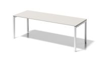 BISLEY Cito Schreibtisch BxTxH 2200x800x650-850 mm, Dekor grauweiß, Gestell verkehrsweiß, DUH2208GW396