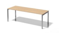 BISLEY Cito Schreibtisch BxTxH 2200x800x650-850 mm, Dekor ahorn, Gestell silber, DUH2208MP355