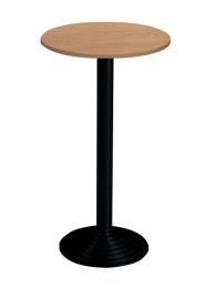 BISLEY Stehtisch, rund, BxH 600x1100 mm, Dekor buche | Gestell schwarz, SR106BC333