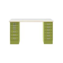 BISLEY MultiDesk BxTxH 1400x600x740 mm, plywood/grün, MD1468PW604