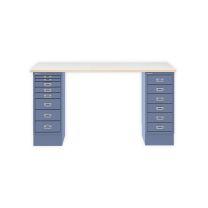 BISLEY MultiDesk BxTxH 1400x600x740 mm, plywood/blau, MD1468PW605