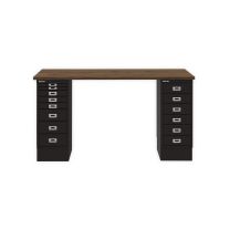 BISLEY MultiDesk BxTxH 1400x600x740 mm, nussbaum/schwarz, MD1468NW633