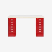 BISLEY MultiDesk BxTxH 1400x600x740 mm, plywood/kardinalrot, MD146PW670