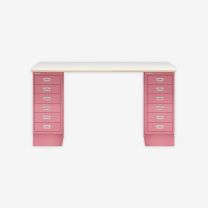 BISLEY MultiDesk BxTxH 1400x600x740 mm, plywood/pink, MD146PW601