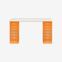 BISLEY MultiDesk BxTxH 1400x600x740 mm, plywood/orange, MD146PW603