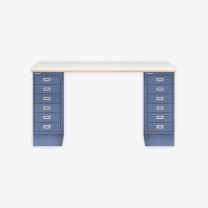 BISLEY MultiDesk BxTxH 1400x600x740 mm, plywood/blau, MD146PW605
