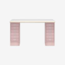BISLEY MultiDesk BxTxH 1400x600x740 mm, plywood/pastellpink, MD146PW620