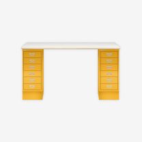 BISLEY MultiDesk BxTxH 1400x600x740 mm, plywood/sunflower, MD146PW642