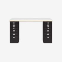 BISLEY MultiDesk BxTxH 1400x600x740 mm, plywood/schwarz, MD148PW633