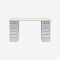 BISLEY MultiDesk BxTxH 1400x600x740 mm, plywood/lichtgrau, MD148PW645
