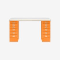BISLEY MultiDesk BxTxH 1400x600x740 mm, plywood/orange, MD148PW603
