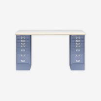 BISLEY MultiDesk BxTxH 1400x600x740 mm, plywood/blau, MD148PW605