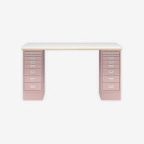 BISLEY MultiDesk BxTxH 1400x600x740 mm, plywood/pastellpink, MD148PW620