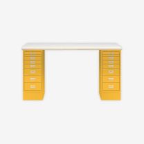 BISLEY MultiDesk BxTxH 1400x600x740 mm, plywood/sunflower, MD148PW642