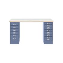 BISLEY MultiDesk BxTxH 1400x600x740 mm, plywood/blau, MD14610PW605