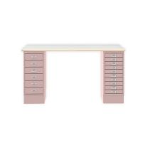 BISLEY MultiDesk BxTxH 1400x600x740 mm, plywood/pastellpink, MD14610PW620