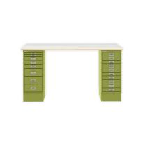 BISLEY MultiDesk BxTxH 1400x600x740 mm, plywood/grün, MD14810PW604