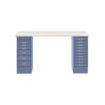 BISLEY MultiDesk BxTxH 1400x600x740 mm, plywood/blau, MD14810PW605