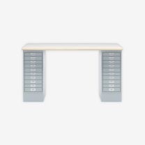 BISLEY MultiDesk BxTxH 1400x600x740 mm, plywood/lichtgrau, MD1410PW645