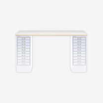 BISLEY MultiDesk BxTxH 1400x600x740 mm, plywood/verkehrsweiß, MD1410PW696