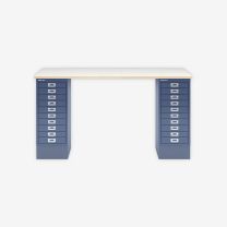 BISLEY MultiDesk BxTxH 1400x600x740 mm, plywood/blau, MD1410PW605