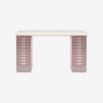 BISLEY MultiDesk BxTxH 1400x600x740 mm, plywood/pastellpink, MD1410PW620