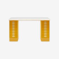 BISLEY MultiDesk BxTxH 1400x600x740 mm, plywood/sunflower, MD1410PW642