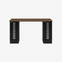 BISLEY MultiDesk BxTxH 1400x600x740 mm, nussbaum/schwarz, MD1410NW633