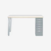 BISLEY MultiDesk BxTxH 1400x600x740 mm, plywood/lichtgrau, MD146HPW645