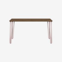 BISLEY MultiDesk BxTxH 1400x600x740 mm, nussbaum/pastellpink, MD14HNW620