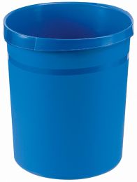 Kunststoff-Papierkorb, Volumen 18 l, Durchm.xH 260x310 mm, blau, VE 5 Stück