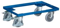 VARIOfit Eurokastenroller, offener Rahmen, Ladefläche LxB 600x400 mm, Außenmaße LxBxH 610x415x205 mm, Traglast 250 kg, sw-410.003