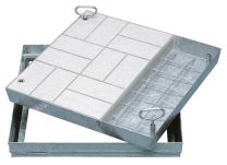 Zarges Schachtabdeckung Stahl verzinkt (47039) Schachtmaß 1000 x 1000 mm