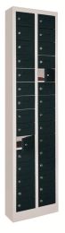 Pavoy  Kleinfachschrank -  BxTxH 460x200x1950 mm -  2x15 Fächer -  Fachbreite 145 mm -  Schloss -  Sockel