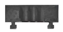 Endstück-Zapfen, Farbe schwarz, Hartgummimischung, LxBxH 283x600x75 mm