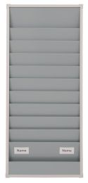 Werkstattplaner schmal, 10 Schienen, BxTxH 554x76x1278 mm