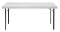 Klapptisch, BxTxH 1400x700x720 mm, 4-Fuß-Gestell aus Vierkantrohr, Tischplatte aufgedoppelt 65 mm, weiß