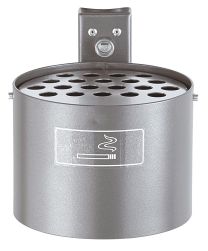 Rundascher, Wand+Pfostenbef., inkl. Schiene, Vol. 4 l, Durchm. 200 mm, H 150 mm, pulverbesch. anthrazit-eisenglimmer