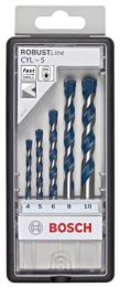 BOSCH HM-Steinbohrer-Satz CYL-5, 5tlg. in Kunststoffkassette, 4 - 5 - 6 - 6 - 8 mm