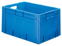 Schwerlast-Euronormbehälter, PP, Wände + Boden geschlossen, LxBxH 600x400x120 mm, Farbe grau, VE 2 Stück
