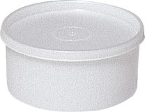 Universaldose, HDPE, natur, mit Deckel, Volumen 200 ml, Durchm.xHöhe 98x42 mm, VE 30 Stück