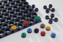 Bürsten für Gummiwabenmatte - schwarz / gelb / grün / rot - VE 10 Stück