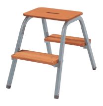 Stufentritt - Arbeitshöhe 2,4 m /2,6 m/ 2,8 m - mit 4 Brems-Lenkrollen