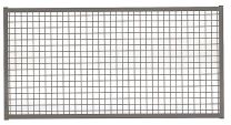 Aufsatzelement für Trennwandschutzgitter, über Schiebetür, BxH 2000x750 mm, RAL 7037 staubgrau