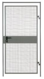 Flügeltür für Trennwandschutzgitter, BxH 1200x2200 mm, RAL 7037 staubgrau