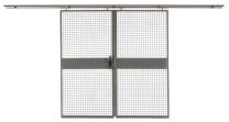 Doppel-Flügeltür für Trennwandschutzgitter, BxH 2200x2500 mm, RAL 7037 staubgrau